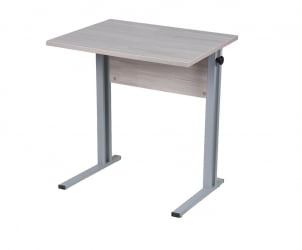 Парта одноместная рост 6 прямые углы Клен Танзау/Металл Серый