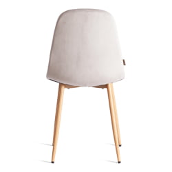 Стул BREEZE (mod. JSC-58) Велюр/металл , 44 х 53 х 86 см, Light grey (светло-серый) HLR14 / натуральный