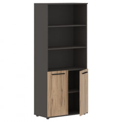 Шкаф с одним комплектом глухих малых дверей ЕДИС ЕХCС 85.5 Дуб Денвер светлый Черный Мокко / EDIS EHCS