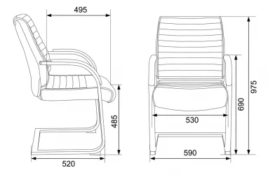 Кресло для персонала Бюрократ T-8010N-LOW-V/BLACK