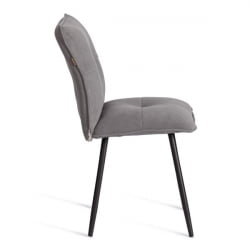 Стул обеденный Sweet LT, велюр, серый/черный, 29, 41х55х88 см