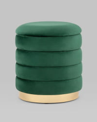 Пуф Франсис с ящиком велюр Зеленый