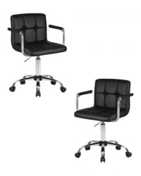 Офисное кресло для персонала ДОБРИН ТЕРРЙ (черный) 2 шт / DOBRIN TERRY