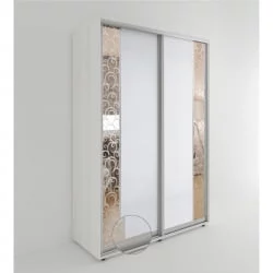 Шкаф-купе серый Акцент-Вера КС 1200х600  Выбеленное дерево