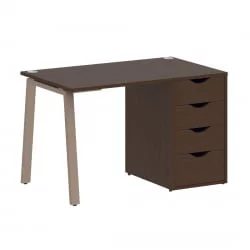 Стол письменный ХОМЕ ОФФИCЕ ВР.СП-3-118.4.А Венге Цаво/Мокко металл / HOME OFFICE VR.SP-3-118.4.A
