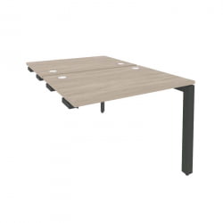 Стол-приставка двойной на П-образном м/к к опорным элем. ОНИКС О.МП-Д.СПР-1.7 Дуб Аттик/Антрацит / ONIX O.MP-D.SPR-1.7