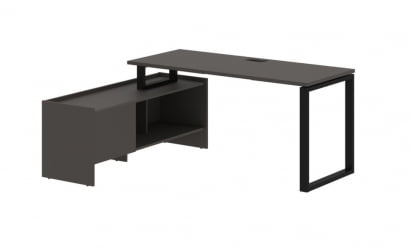 Стол с тумбой ЕДИС ЕКCТ 17614 Мокко Черный / EDIS EQCT