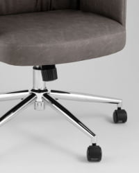 Кресло офисное ТопЧаирс Неома серый экокожа / TopChairs Neoma