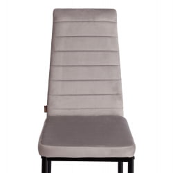 Стул Еасй (мод. ДЖСC02-1) металл, флок, 41 х 52 х 96 см, Лигхт грей (светло-серый) ХЛР14 / черный / Easy (mod. JSC02-1) Light grey HLR14