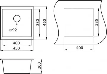 Кухонная мойка GRANULA 4451 Арктик