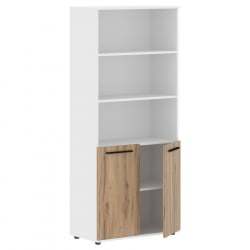 Шкаф с одним комплектом глухих малых дверей ЕДИС ЕХCС 85.5 Дуб Денвер светлый Черный Белый / EDIS EHCS