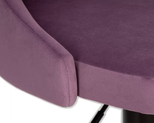 Стул барный DOBRIN JOSEPH BLACK (пудрово-сиреневый велюр (MJ9-52))