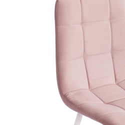 Мягкий стул CHILLY MAX Велюр/металл , 45 х 54 х 90 см , пыльно-розовый/белый