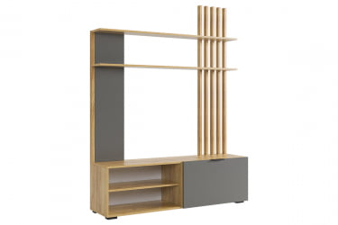 Гостиная ГК02Бери дуб крафт золотой/графит