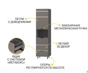Пенал Грейс 105.76 правый Оникс Кубанит