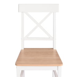 Обеденный комплект Хадсон (стол + 4 стула)/ Hudson Dining Set (mod.0103) МДФ/тополь/меламин, стол: 118х74х73 см, стул: 42,5x46,5x93,5 см, White (Белый) / Natural