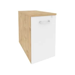 Тумба низкая выдвижная приставная / опорная ONIX O.VTPO-1.8 Тиквуд Светлый/Белый