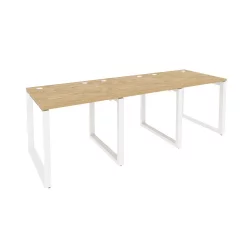 Рабочая станция на О-образном м/к ОНИКС О.МО-РС-3.0.8 Тиквуд Светлый/Белый / ONIX O.MO-RS-3.0.8