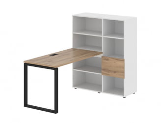 Рабочая станция ЕДИС ЕКРСТ 1113 Дуб Денвер светлый Черный Белый / EDIS EQRST