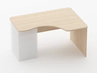 Стол угловой под встроенную тумбу Glassy 1.141.14Пр Дуб молочный