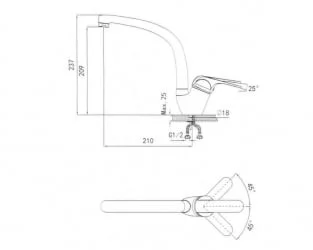 Смеситель GRANULA 2024 Графит