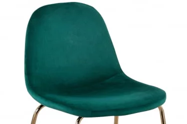 Стул полубарный Валенсия велюр Зеленый золотые ножки