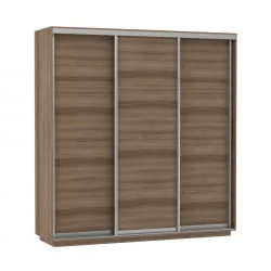 Шкаф-купе коричневый Экспресс Трио Элемент 2100х2200х Ясень шимо тёмный / 2100х2200h