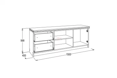 Тумба под телевизор Анкор темный/Анкор светлый