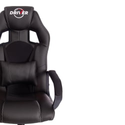 Кресло DRIVER (22) кож/зам/ткань, черный/черный , 36-6/TW-11