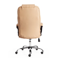 Кресло БЕРГАМО хром (22) кож/зам, бежевый, 36-34 / BERGAMO