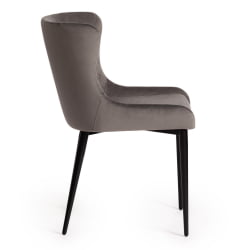 Стул MANTRA (mod. 713) ткань/металл, 49х61х82 см, высота до сидения 49 см, серый barkhat 26/черный