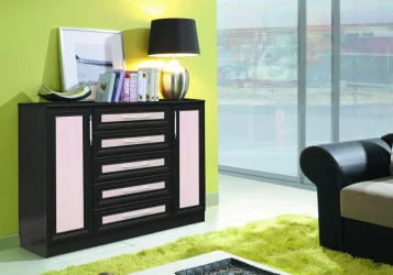 Комод №5 багет ясень шимо темный + ясень шимо светлый