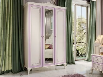 Комплект мебели для спальни Маркиза №1 Алебастр Шампань