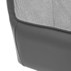 Кресло Murano/Мурано опора 360, велюр/букле (HYP)/Экокожа, светло-серый/графит