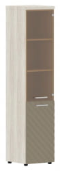 Шкаф колонка комбинированная с топом (правый) Торр ЛУКС ТЛХC 42.2 Р Сосна Эдмонд Капучино / Torr LUX TLHC R