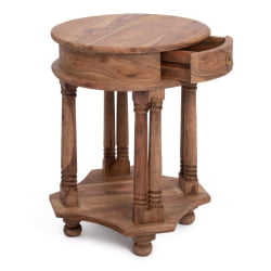 Круглый стол из дерева Бомбей - 1149 палисандр, 45*45*60 см, Natural tinted (натуральный тонированный)