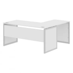 Угловой компьютерный стол КСТЕН-КП КСКПCТ 1615 Л Белый Серый / XTEN-QP XQPCT L