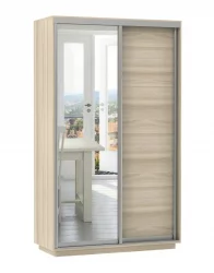 Шкаф-купе в гостиную комнату Экспресс Дуо Медиум 1200х2400х Ясень шимо светлый / 1200х2400h