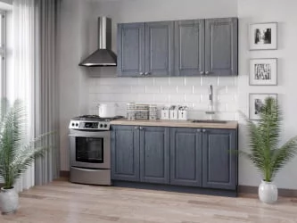 Шкаф кухонный 600 Мокка ЛД 274.350.000.156 Черный Дуб фактурный антрацит