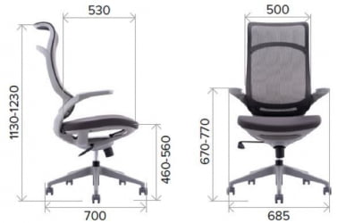 Кресло руководителя Еверпроф Спирит Сетка Синий / Everprof Spirit