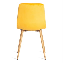 Стул CХИЛЛЙ (мод. 7094-1) вельвет/металл, 44,5х52,5х86 см, йеллов (желтый) ХЛР41 / натуральный / CHILLY (mod. yellow HLR41