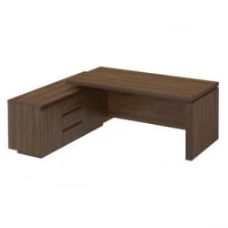 Угловой письменный стол с тумбой MARK МК 136 правый Орех тоскана
