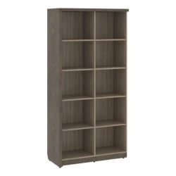 Стеллаж высокий на 5 секций левый WOOD&STONE СФ-534803 Бетон Чикаго темный Дрифтвуд