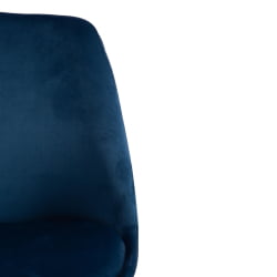 Стул TULIP SOFT (mod. 74) вельвет/дерево , 54 х 47 х 83 см , синий (HLR 63)/натуральный