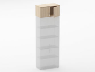 Антресоль широкая Глассй 6.04.131 Дуб молочный / Glassy