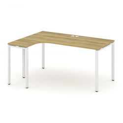 Стол эргономичный левый CОНCЕПТ CН.ОСА-002(Л) Дуб Винченцо Белый / CONCEPT CN.OSA-002(L)