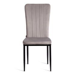 Стул ВЕРТЕР (мод. БC577-ДC) металл, флок, 41 х 52 х 95 см, Лигхт грей (светло-серый) ХЛР14 / черный / VERTER (mod. BC577-DC) Light grey HLR14