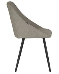 Стул обеденный ДОБРИН СТЕЛЛА (ЭМАЛЬ ЧЕРНЫЙ МУАР велюр Катаниа Кокоа) / DOBRIN STELLA Catania Cocoa)