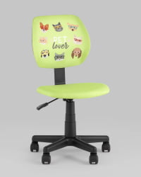 Кресло компьютерное детское ЛОЛО Pet Lover зеленый