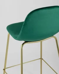 Стул барный Валенсия Зеленый с золотыми ножками